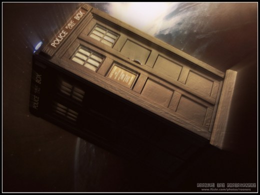 That crazy brilliant man his blue box. (SOURCE: Rooners Toy Photography Flickr photostream)